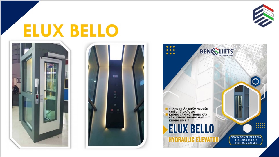 Thang máy gia đình Elux Bello nhập khẩu Châu Âu