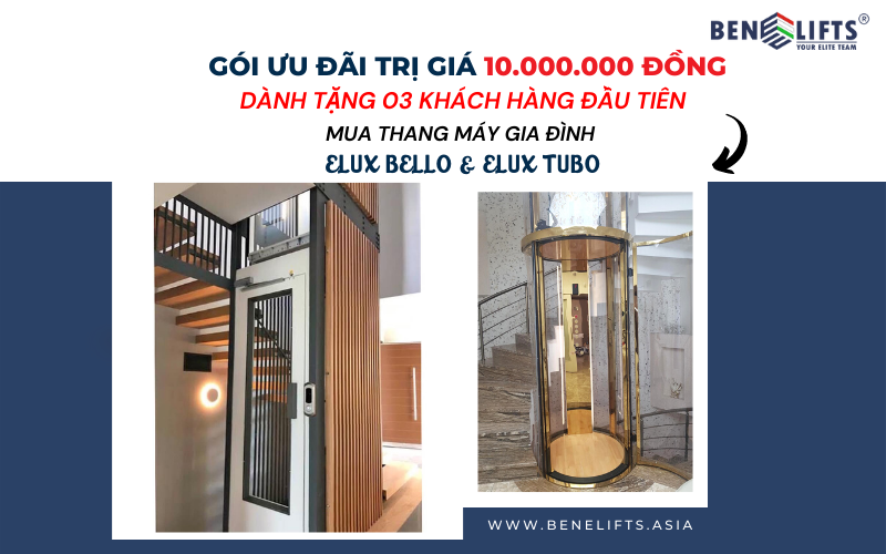 Sử dụng thang máy gia đình ELUX TUBO, ELUX BELLO có tốn điện không 