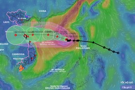 Bão số 8 giật cấp 13 cách quần đảo Hoàng Sa 470km